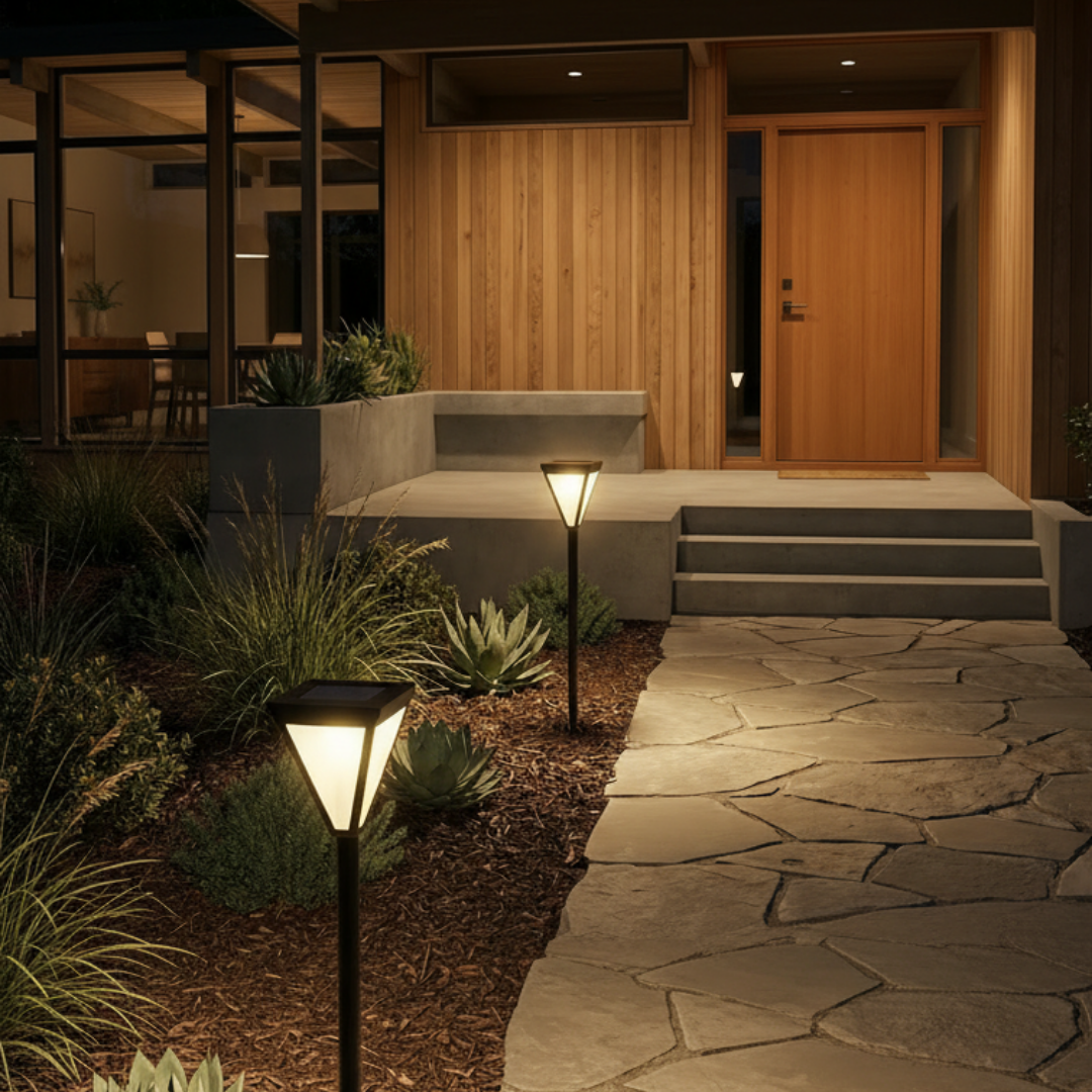 Contemporary design black metal LED outdoor lamp – Oranys