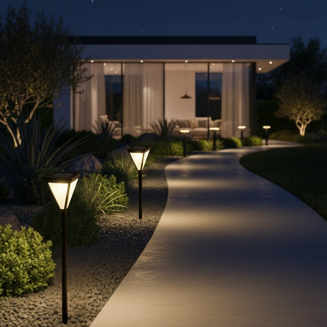 Contemporary design black metal LED outdoor lamp – Oranys