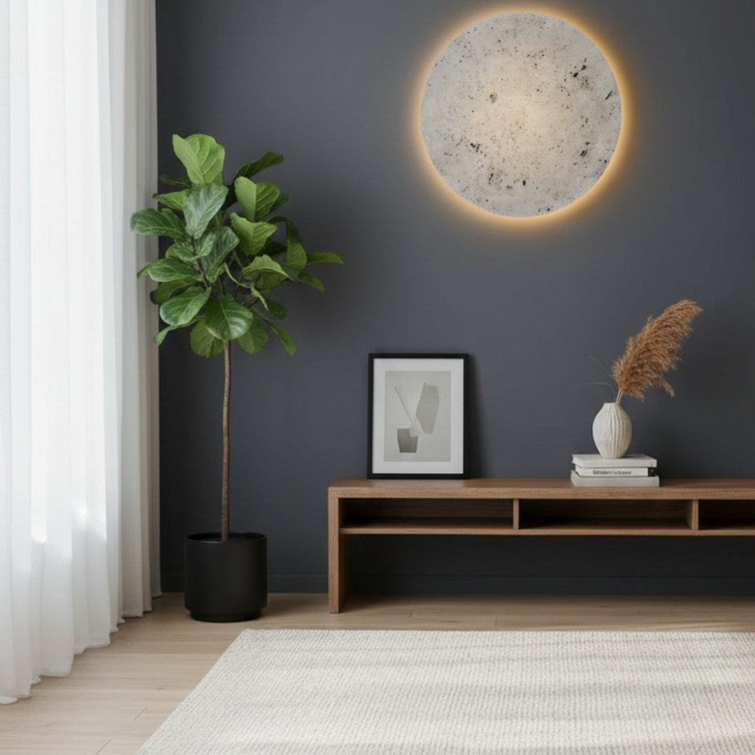 Natural stone wall light for bedroom and restaurant – Stonelia
