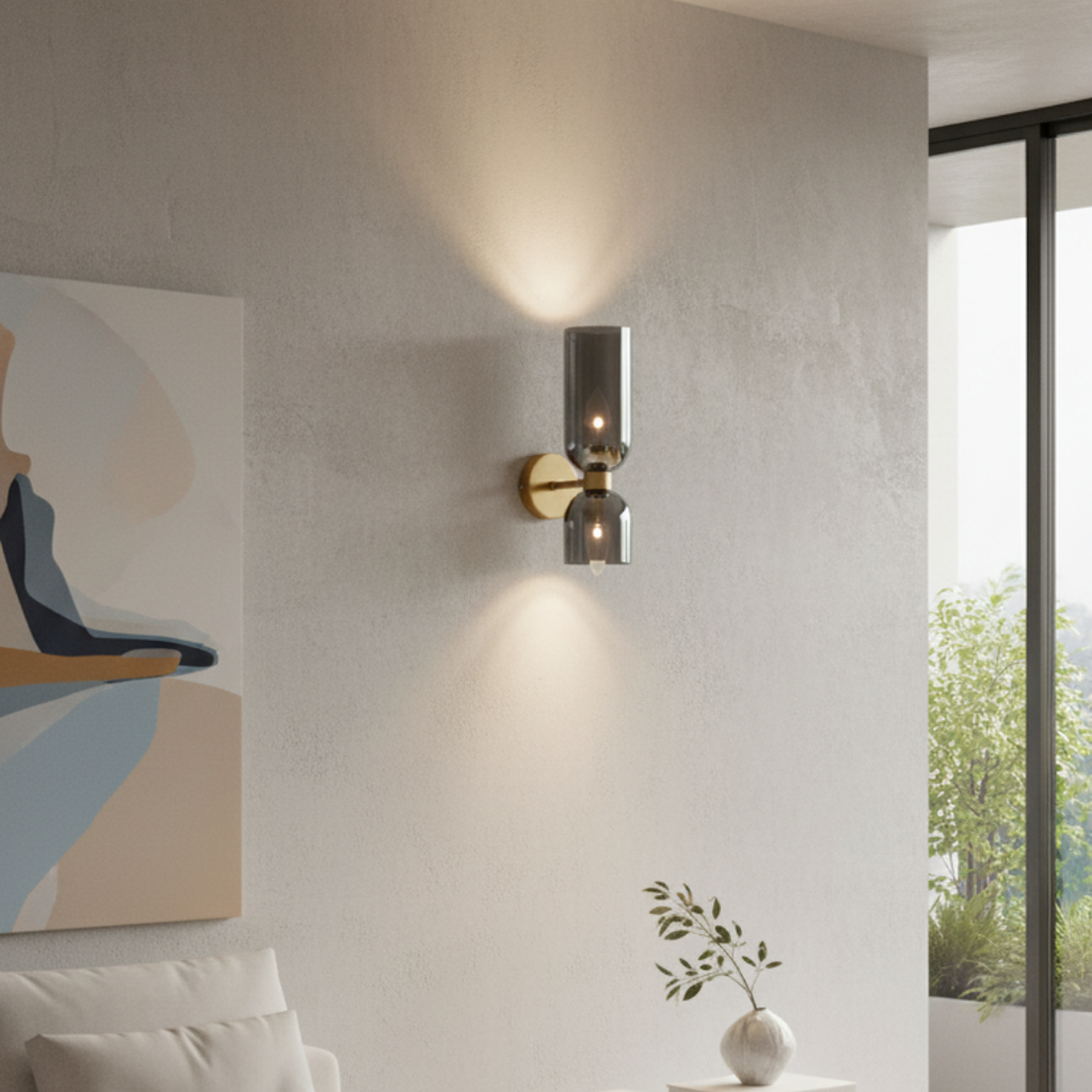 Refined Interior Wall Light in Transparent Glass – Sorella