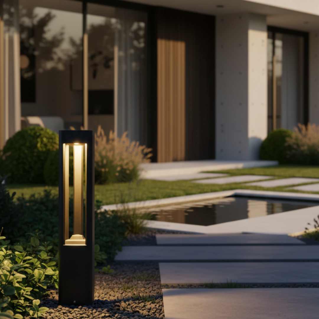 Outdoor aluminum LED bollard for garden – Aluminar