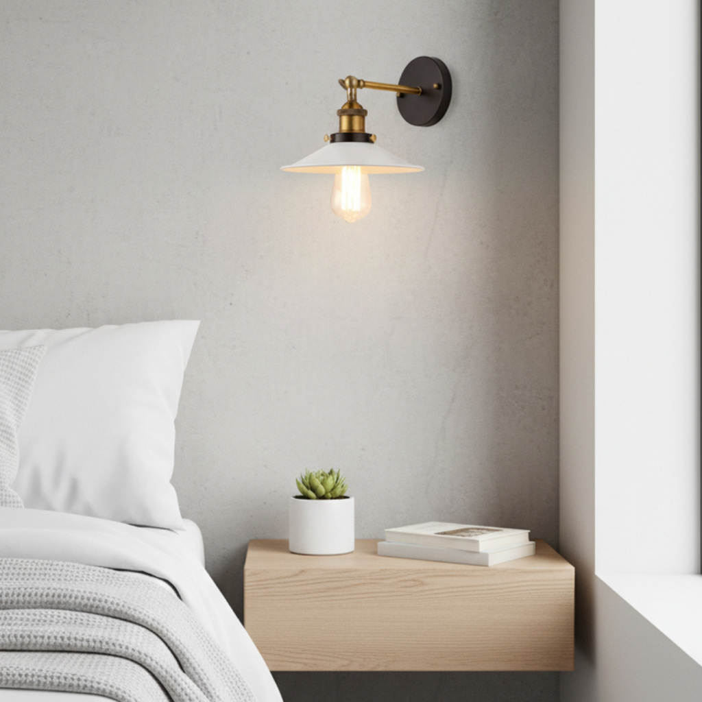 Elegant Retro-Industrial Style Metal Wall Light – Auralux