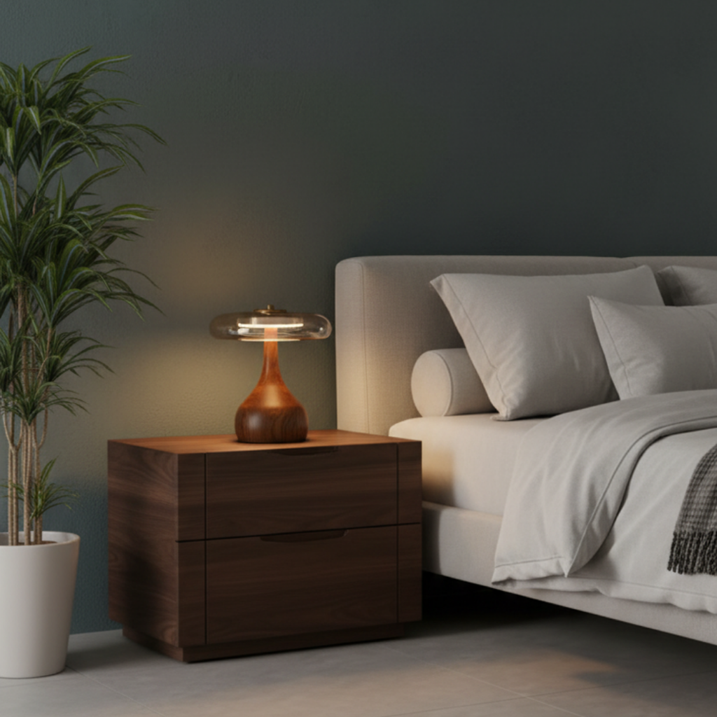 Japanese retro glass floor lamp – Zénorex