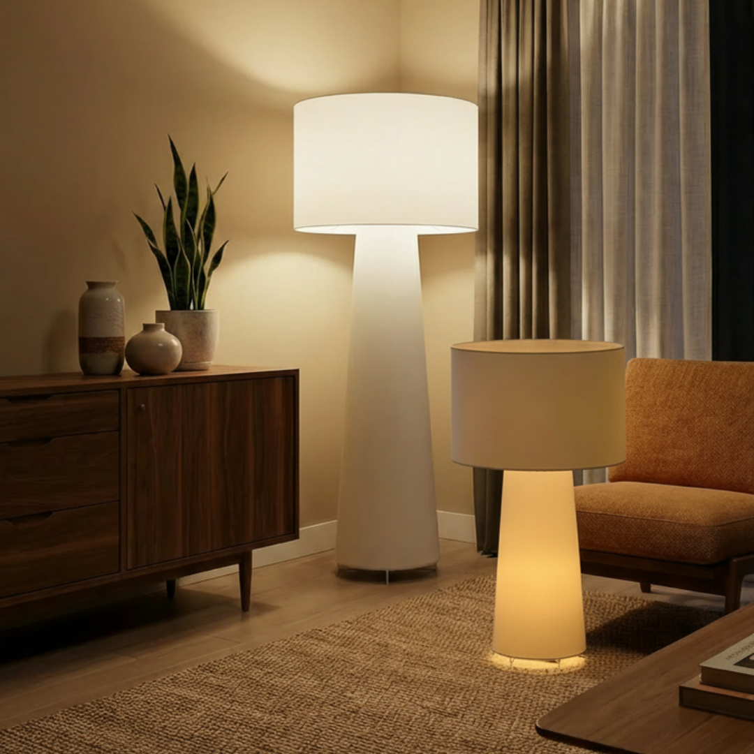 Nordic design fabric and iron floor lamp – Armonello