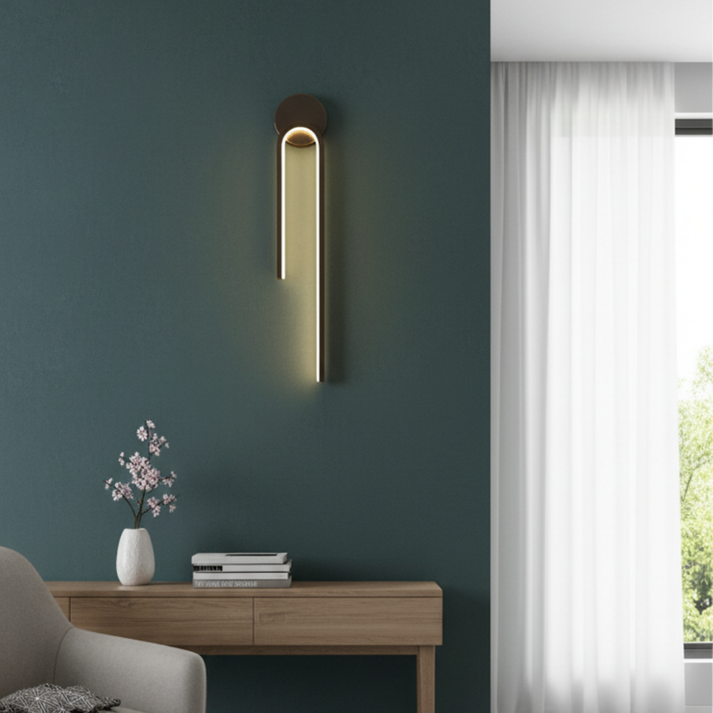 Low-Oriented Modern Metal LED Wall Light – Saline