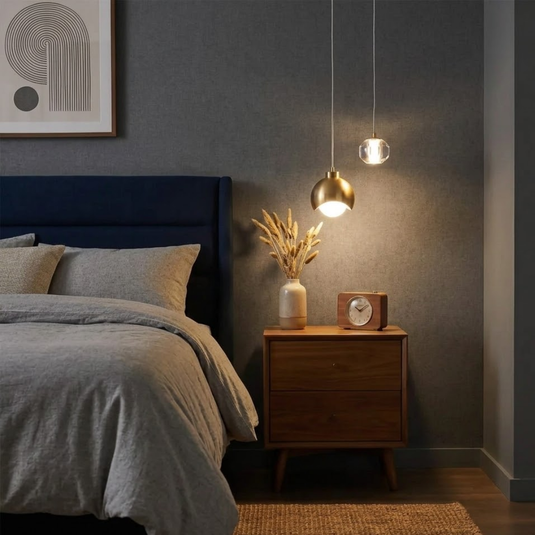 Soft ambiance pendant light golden clip nordic design-Elegance