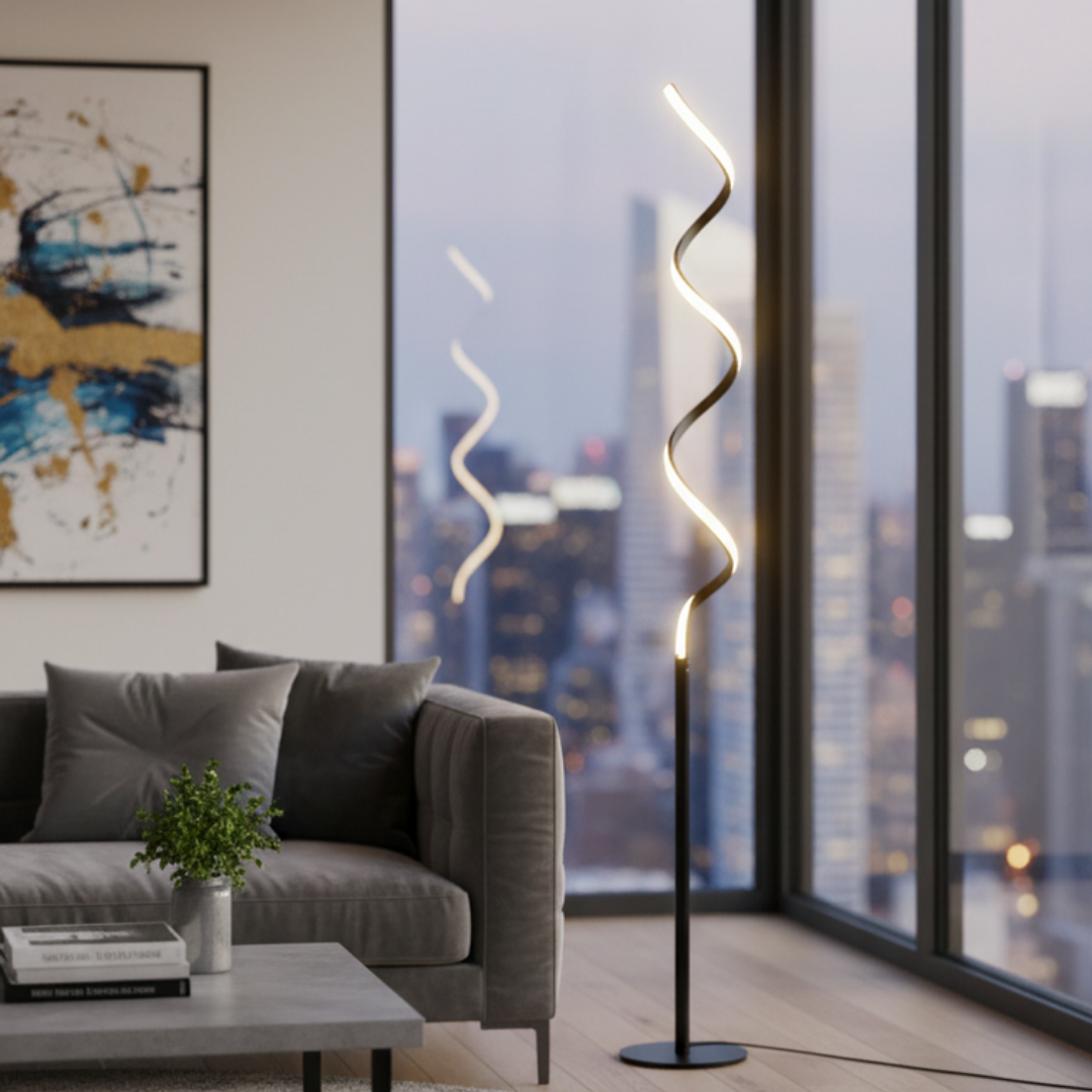 Elegant Retro Style Patinated Iron Floor Lamp – Bellatrix