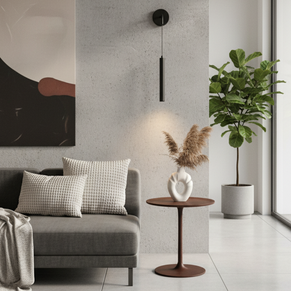 Modern black metal wall light for bedroom – Novalum