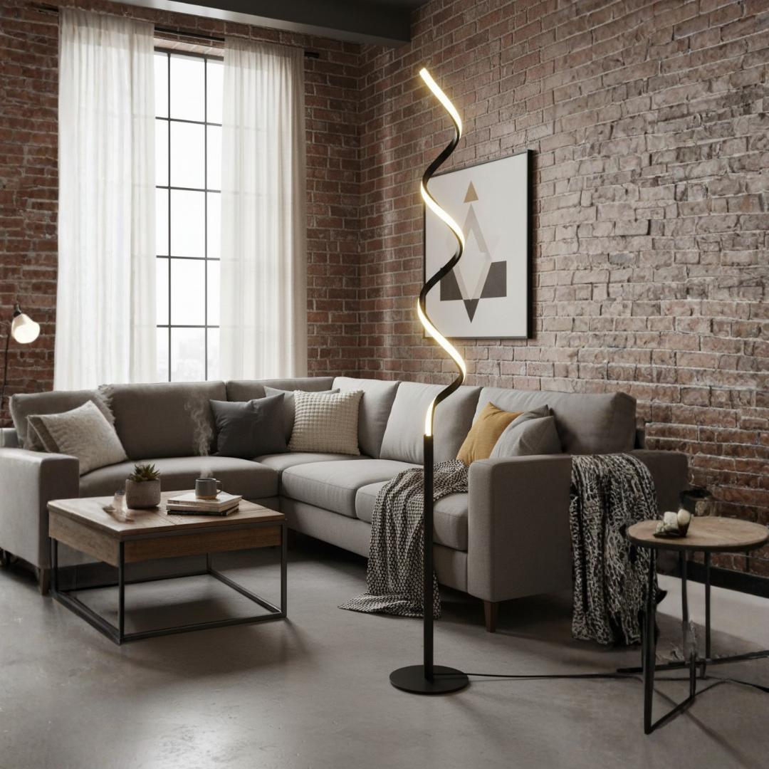 Elegant Retro Style Patinated Iron Floor Lamp – Bellatrix