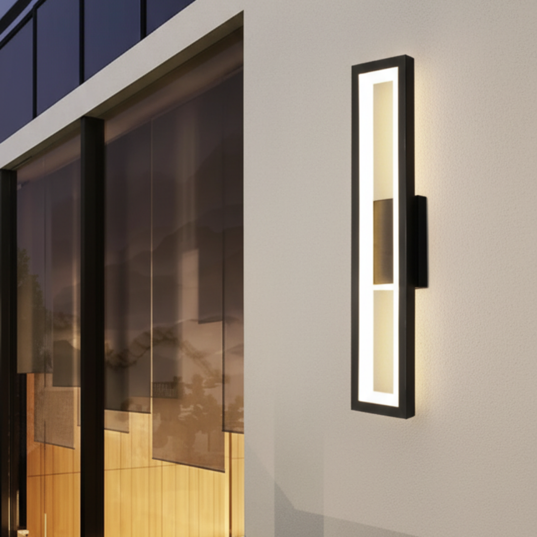Vivarise Modern Waterproof LED Wall Light in Gold Aluminum