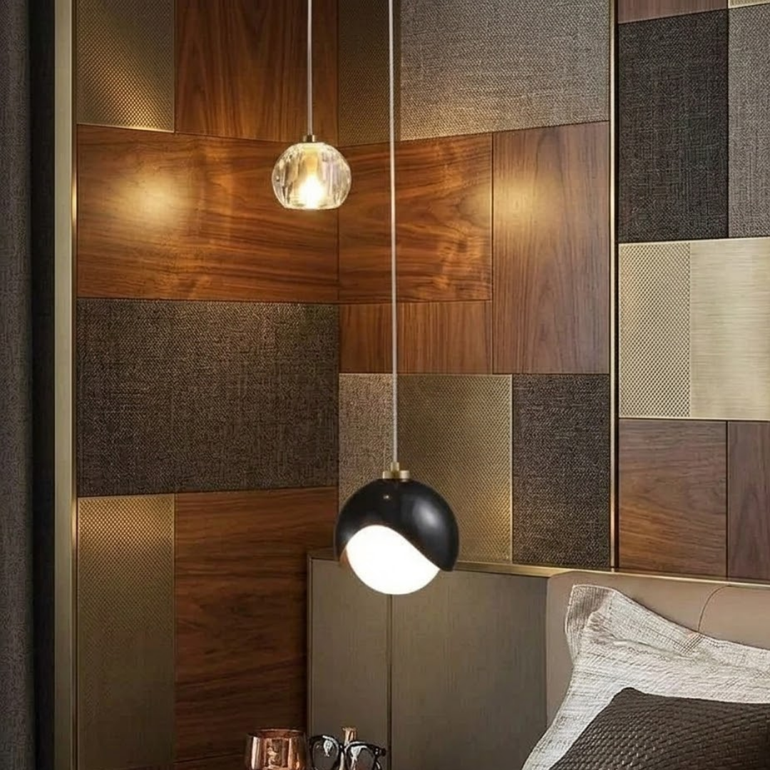 Soft ambiance pendant light golden clip nordic design-Elegance