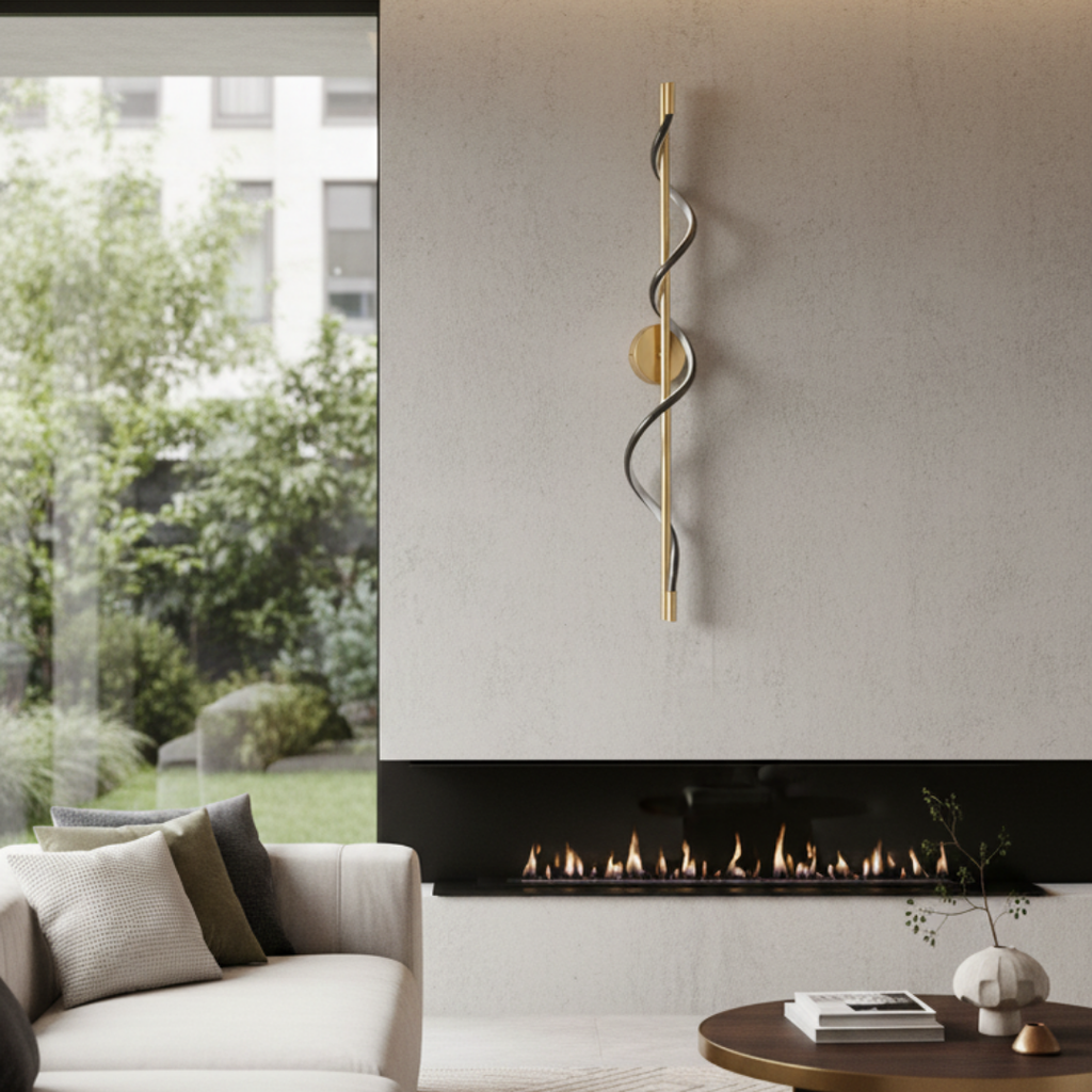 Ascending LED Wall Light & Descending Twisted Elegance – SpiraleX