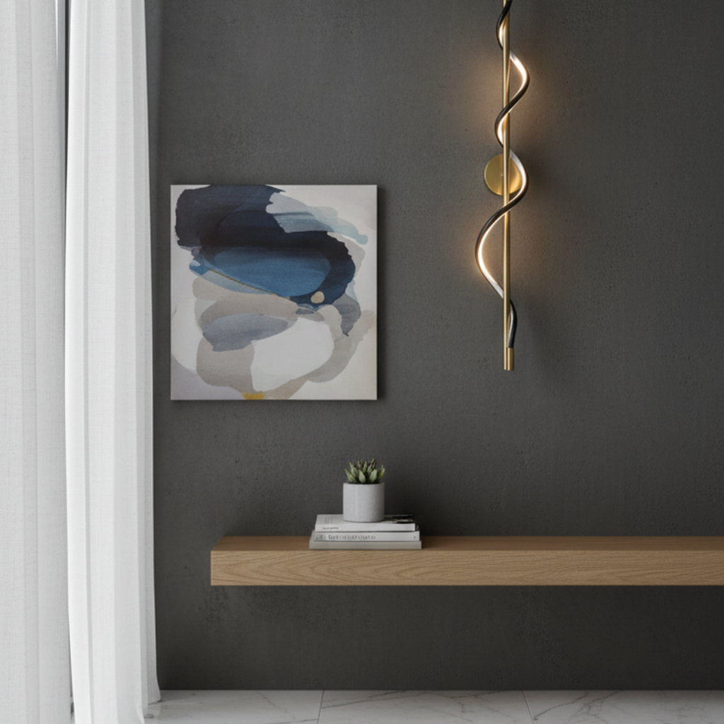 Ascending LED Wall Light & Descending Twisted Elegance – SpiraleX