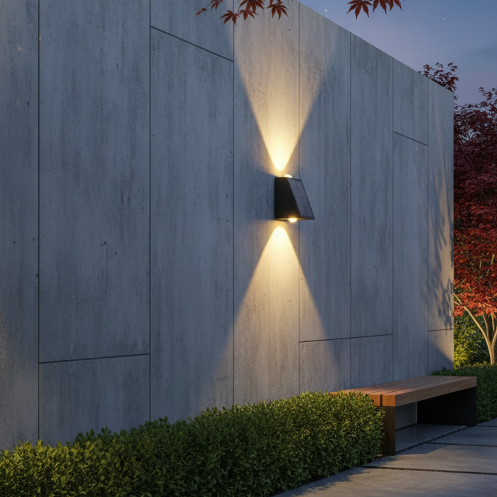 Modern solar garden wall light – Solarenza