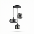 Contemporary ambiance gray pendant light-Vetro