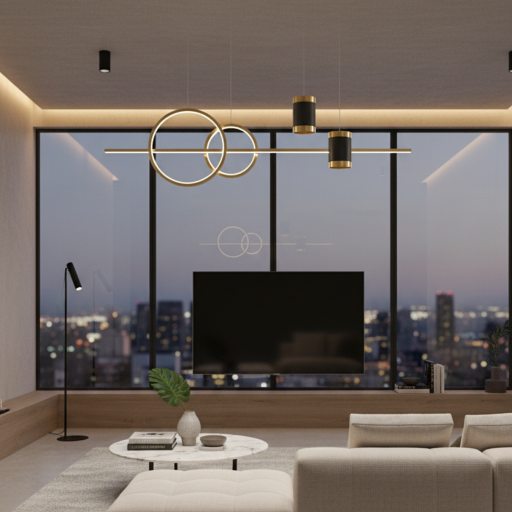 Minimalist style adjustable pendant light celestial effect-Minimalist Starry