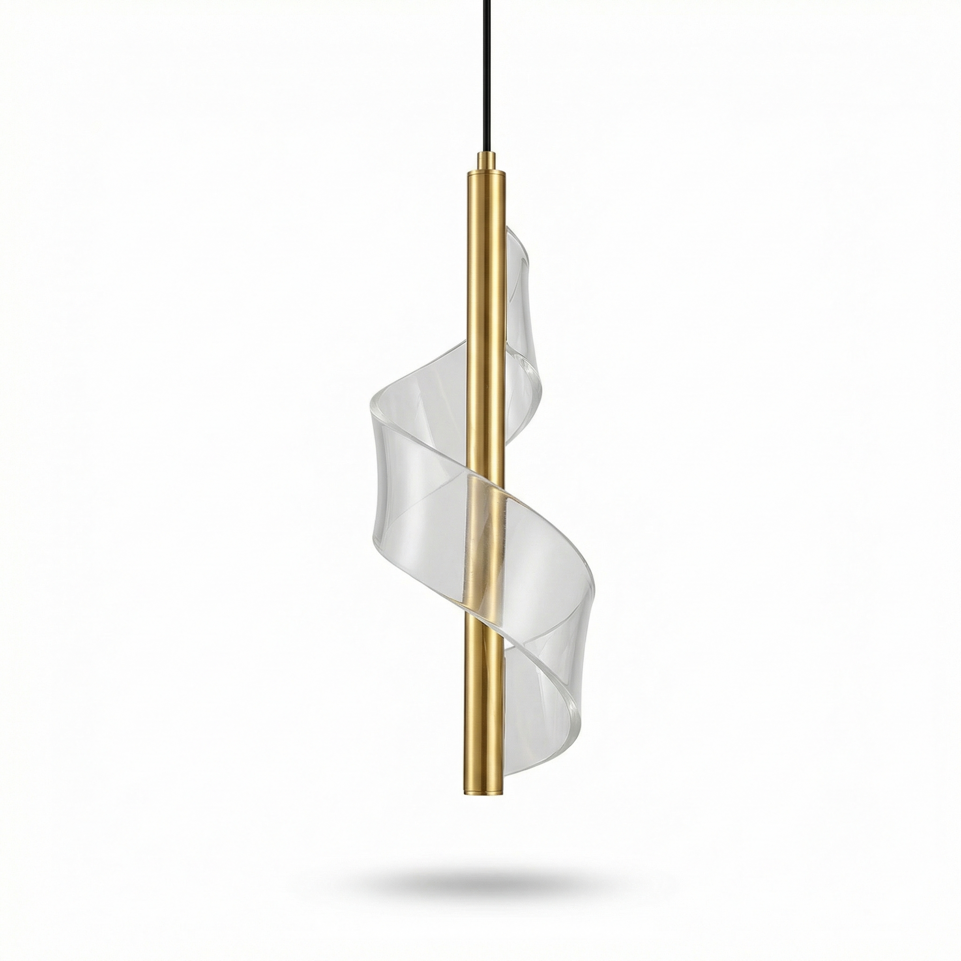Modern minimalist pendant lamp with pvc lampshade-Black Eclipse