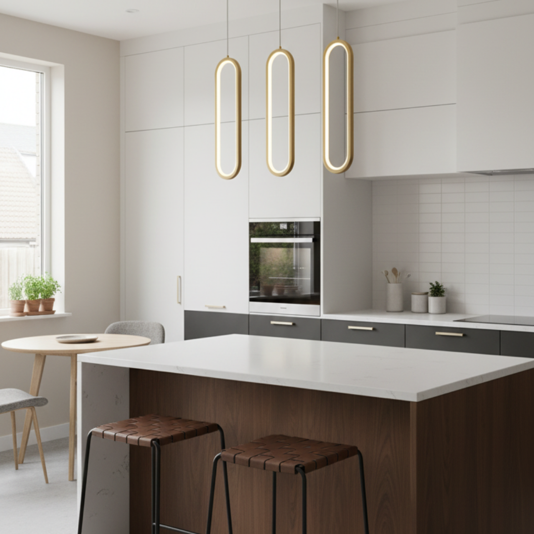 Elegant Duo Pendant Light & Solo Stylish Ambiance – Radiant
