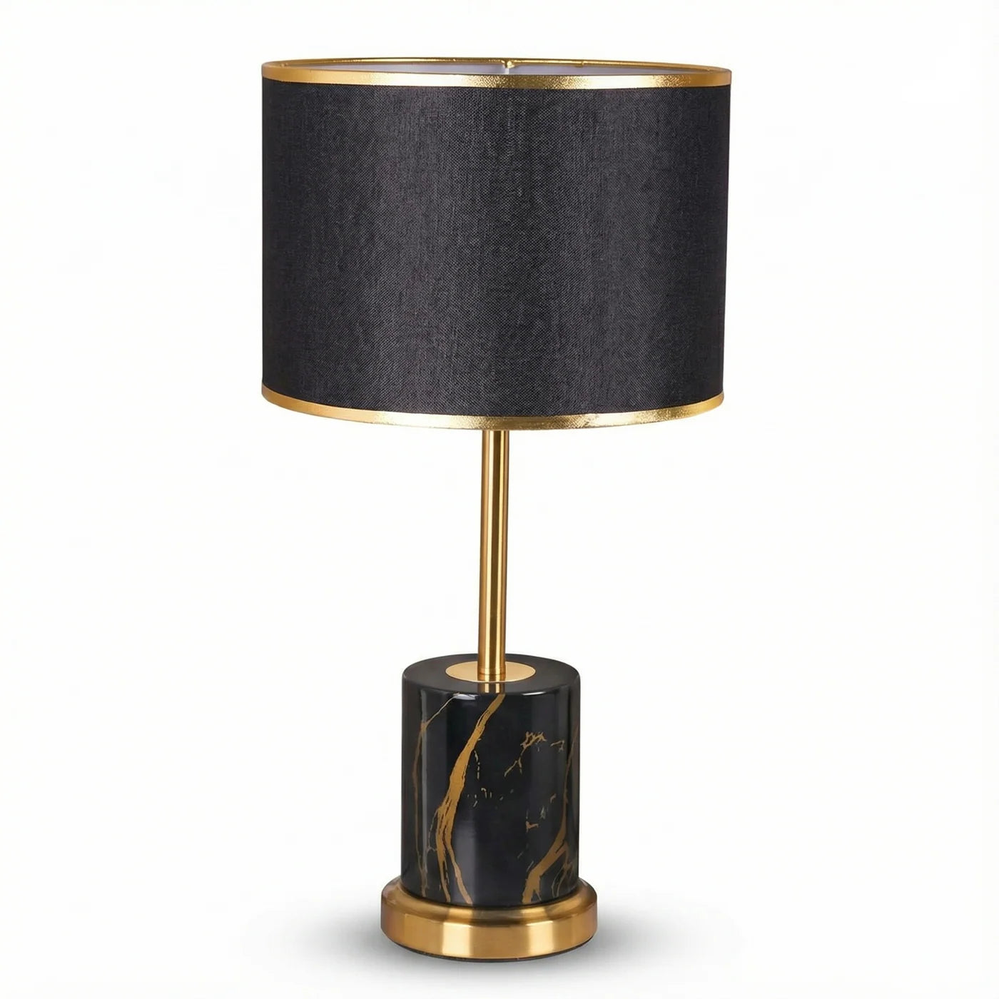Night Lamp Refined Fabric Timeless Gold Base – Yliane