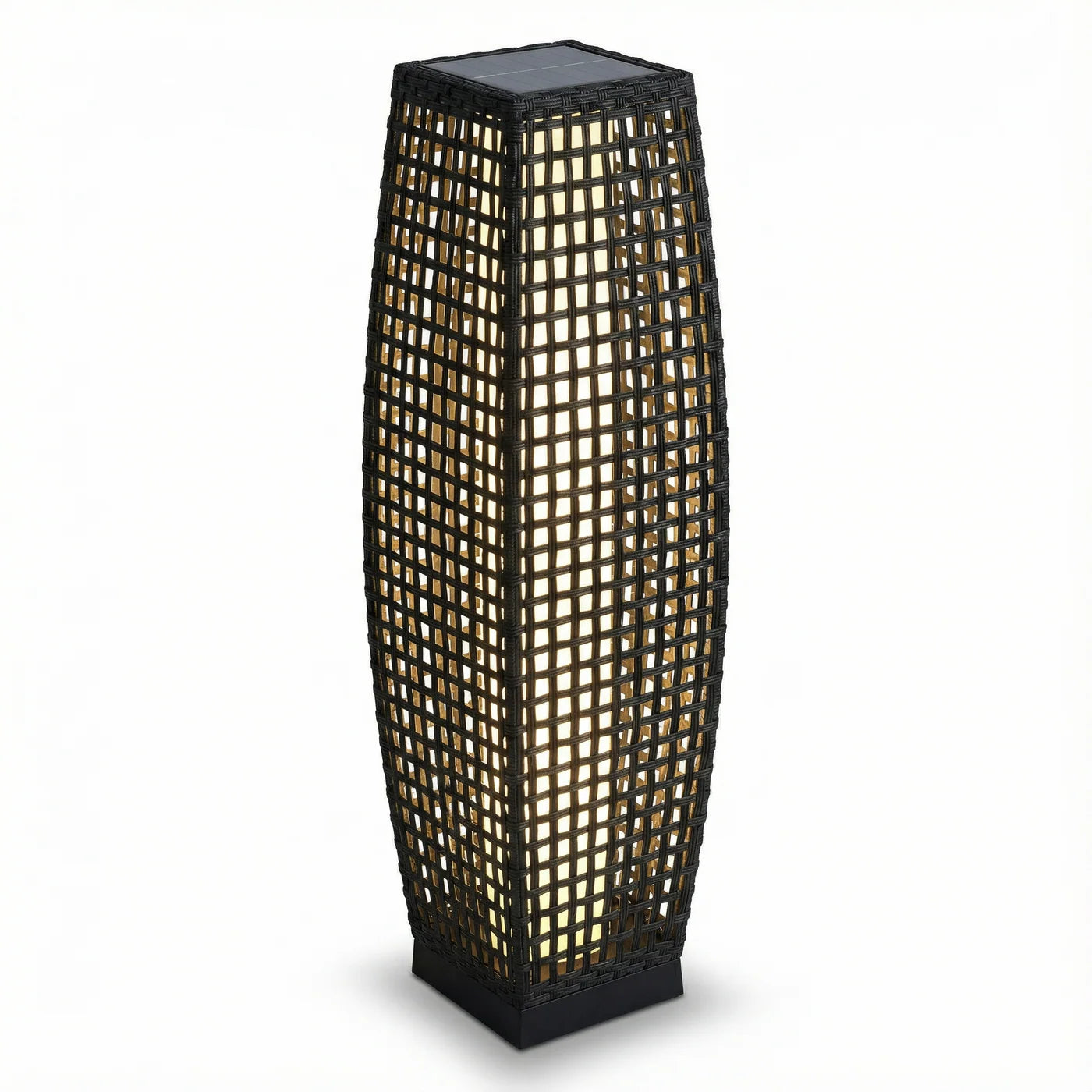 Outdoor Floor Lamp in Solar Imitated Rattan – Orbanya