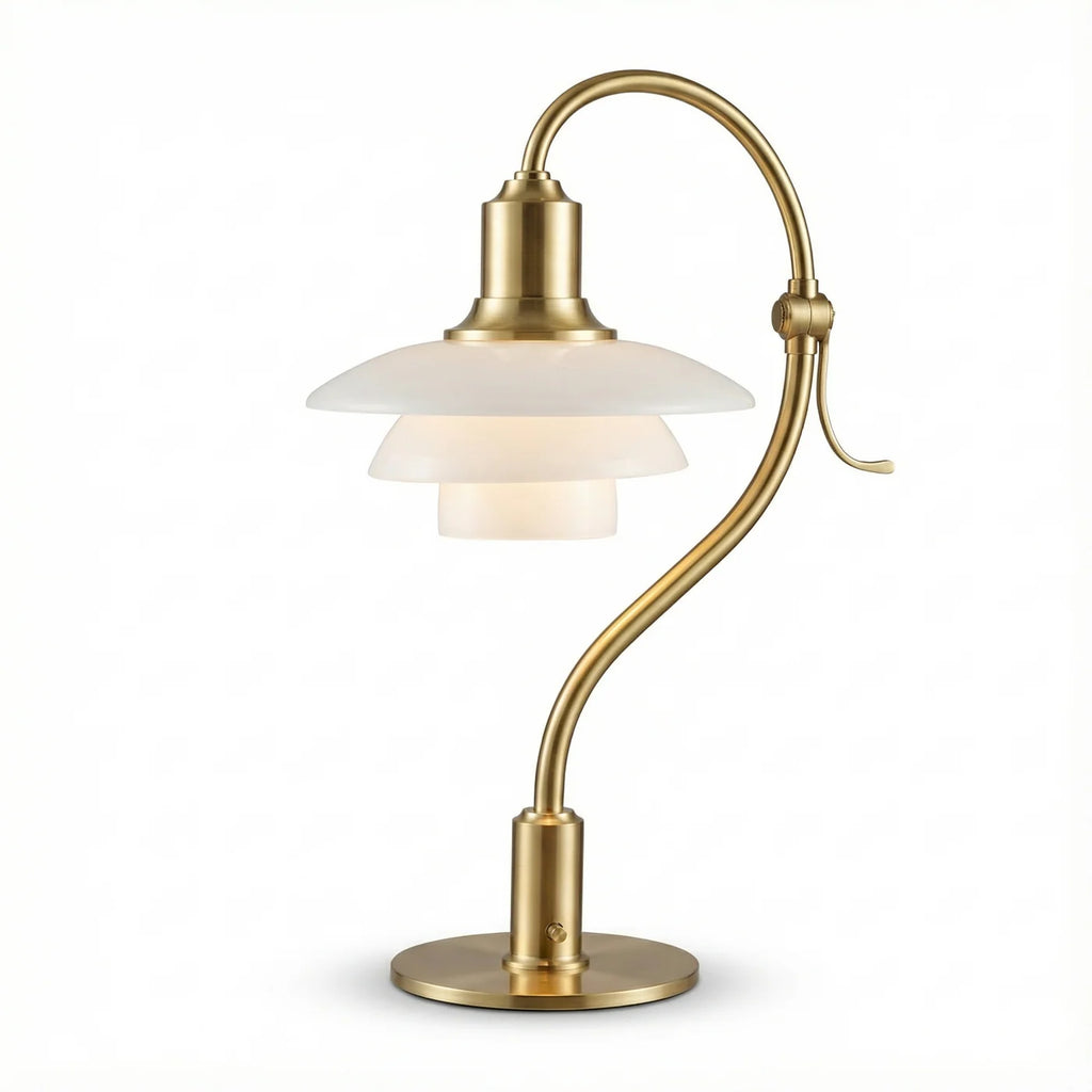 Bauhaus style glass and iron table lamp – Auroldis
