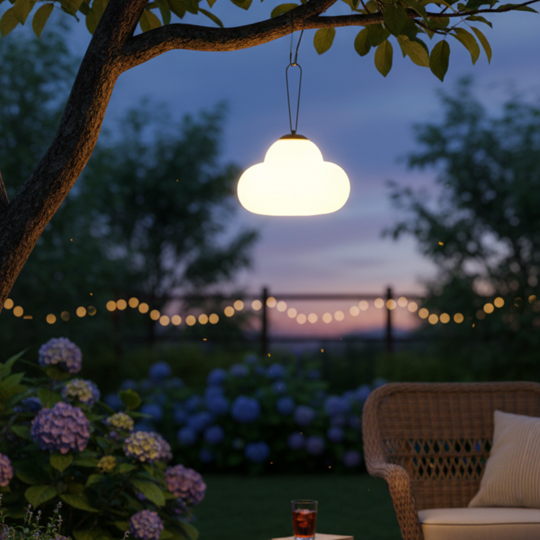 Metal and acrylic led pendant light for garden-Metacryl