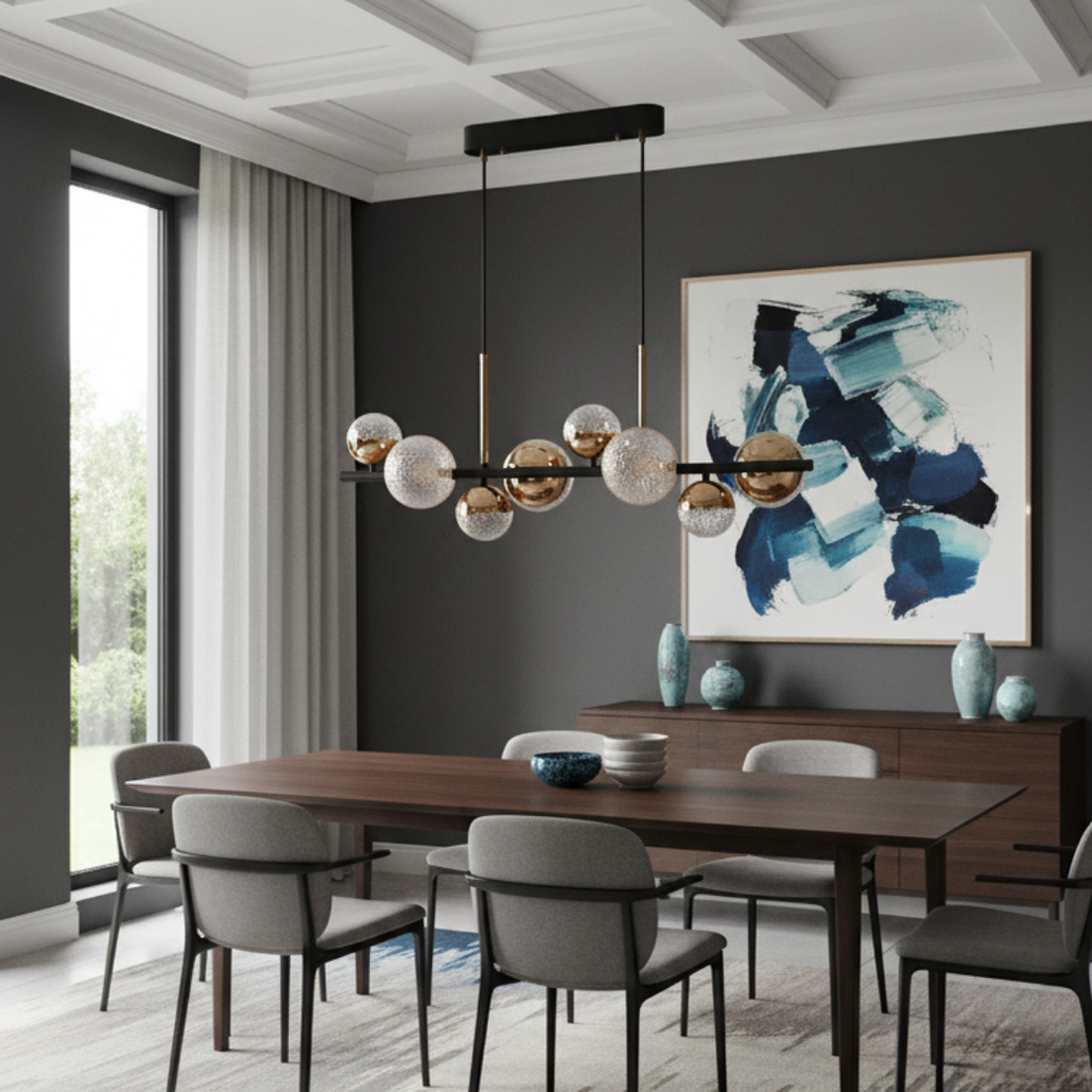 Modern acrylic pendant light for dining room-Ornelia