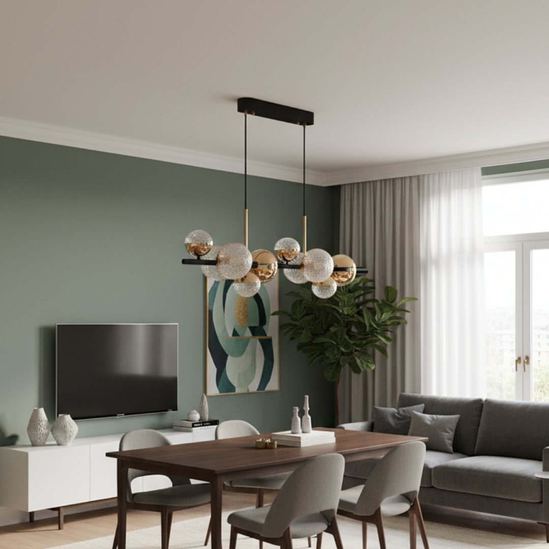 Modern acrylic pendant light for dining room-Ornelia