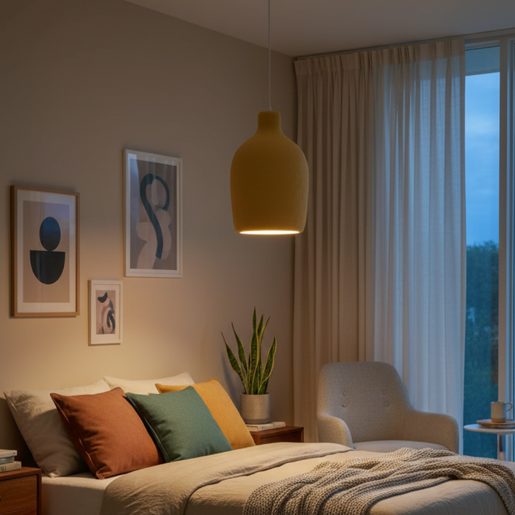 Soothing led pendant light wabi sabi inspiration-TerreVase