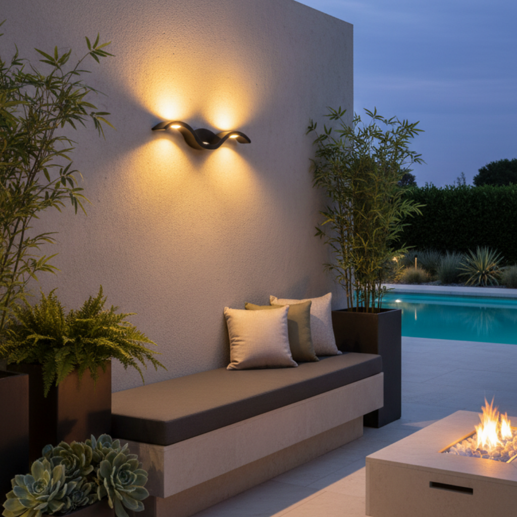 Designer wall light in water-resistant aluminum-Nuitéa