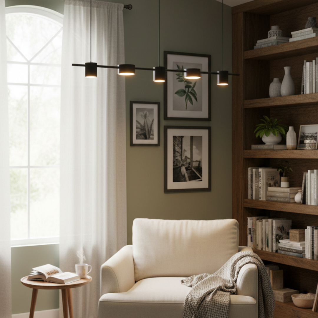 Pendant light metal gold black luminous ambiance -Moderato