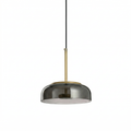 Modern pendant lamp in glass and forged aluminum-Luminosa