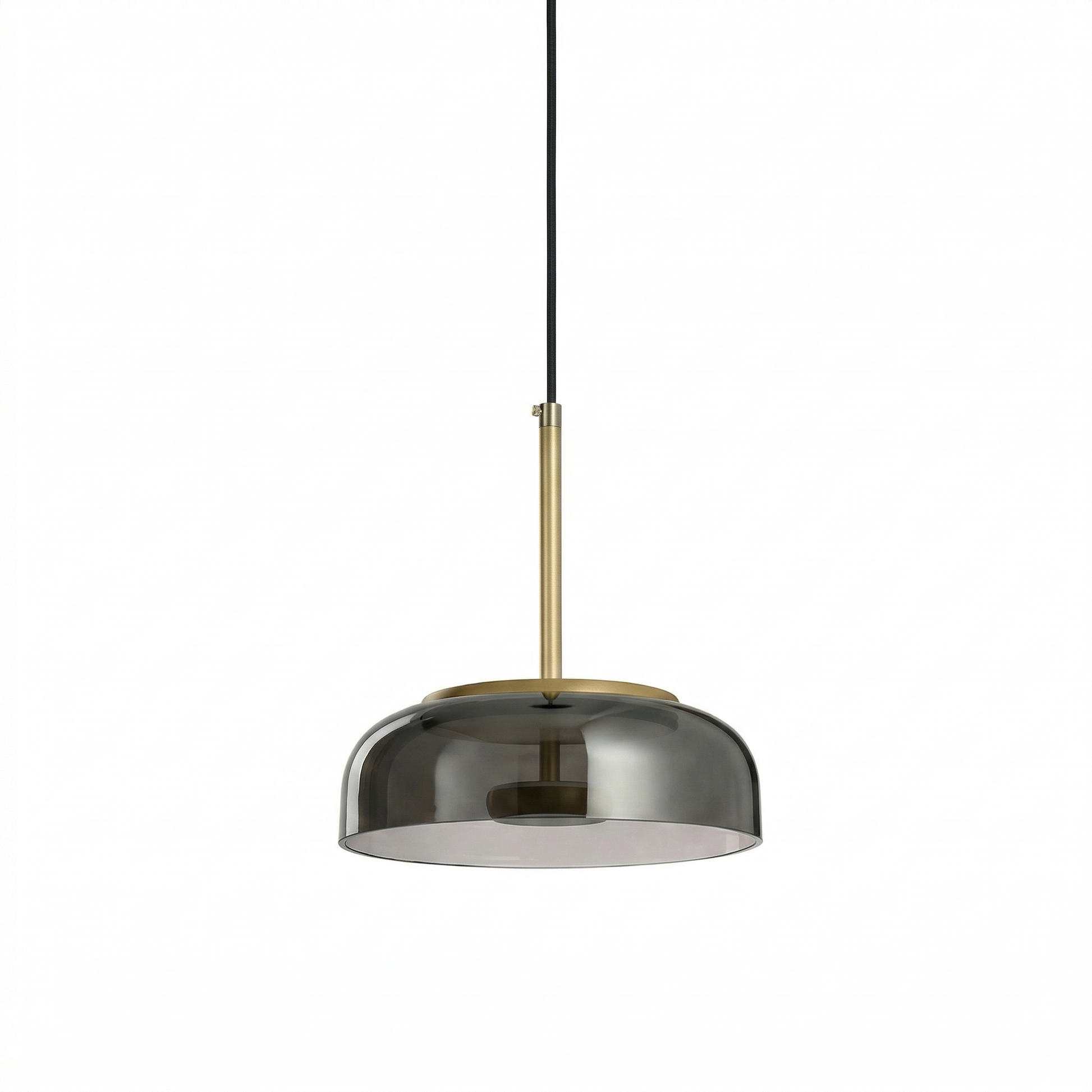 Modern pendant lamp in glass and forged aluminum-Luminosa