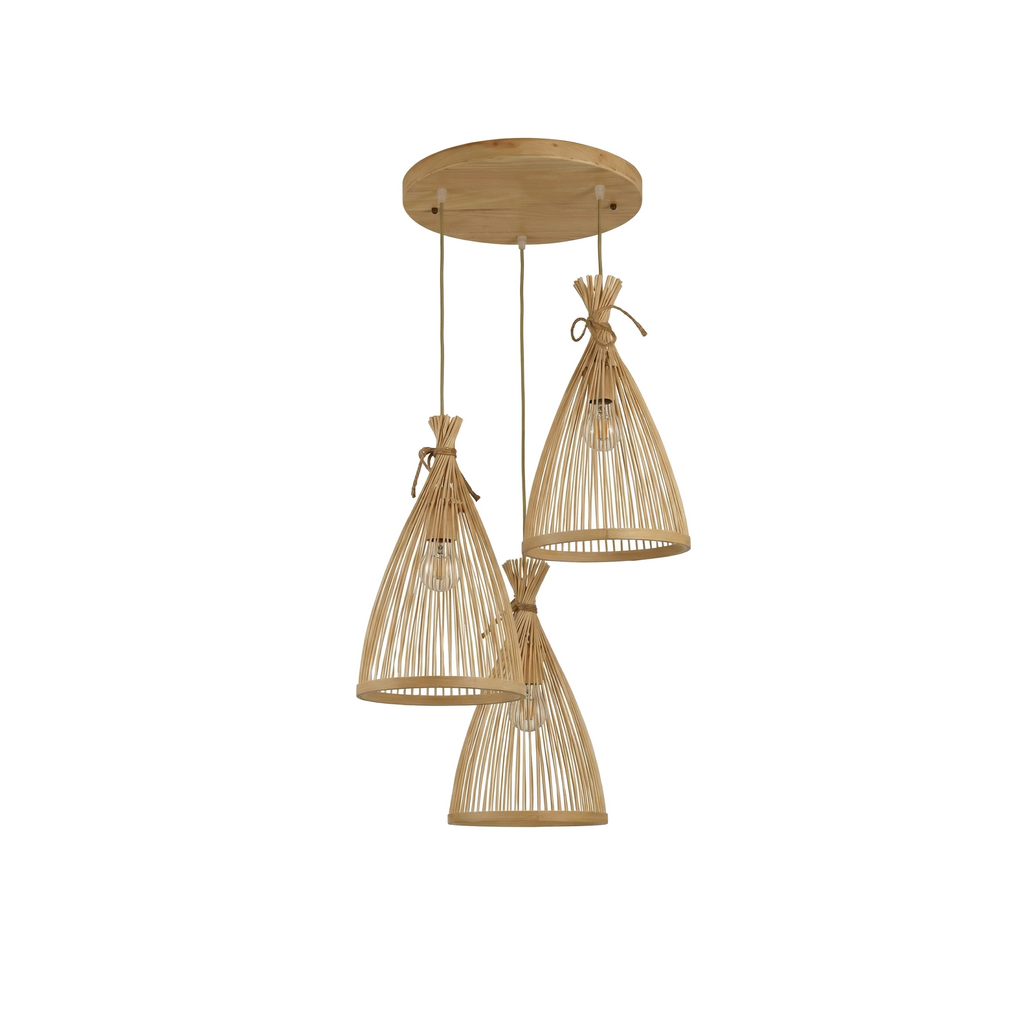 Zenobo – Indoor Conical Bamboo Pendant Light