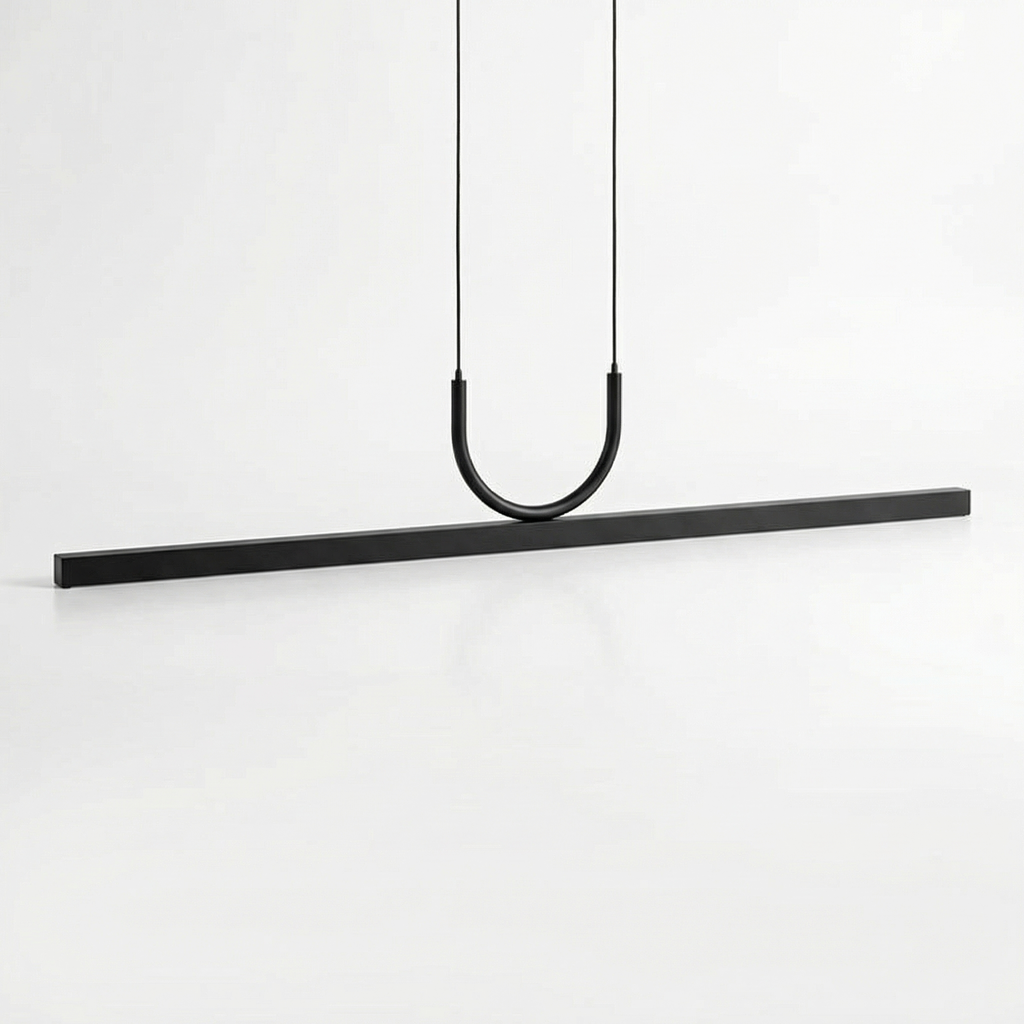 Contemporary design pendant light black finish-Nera