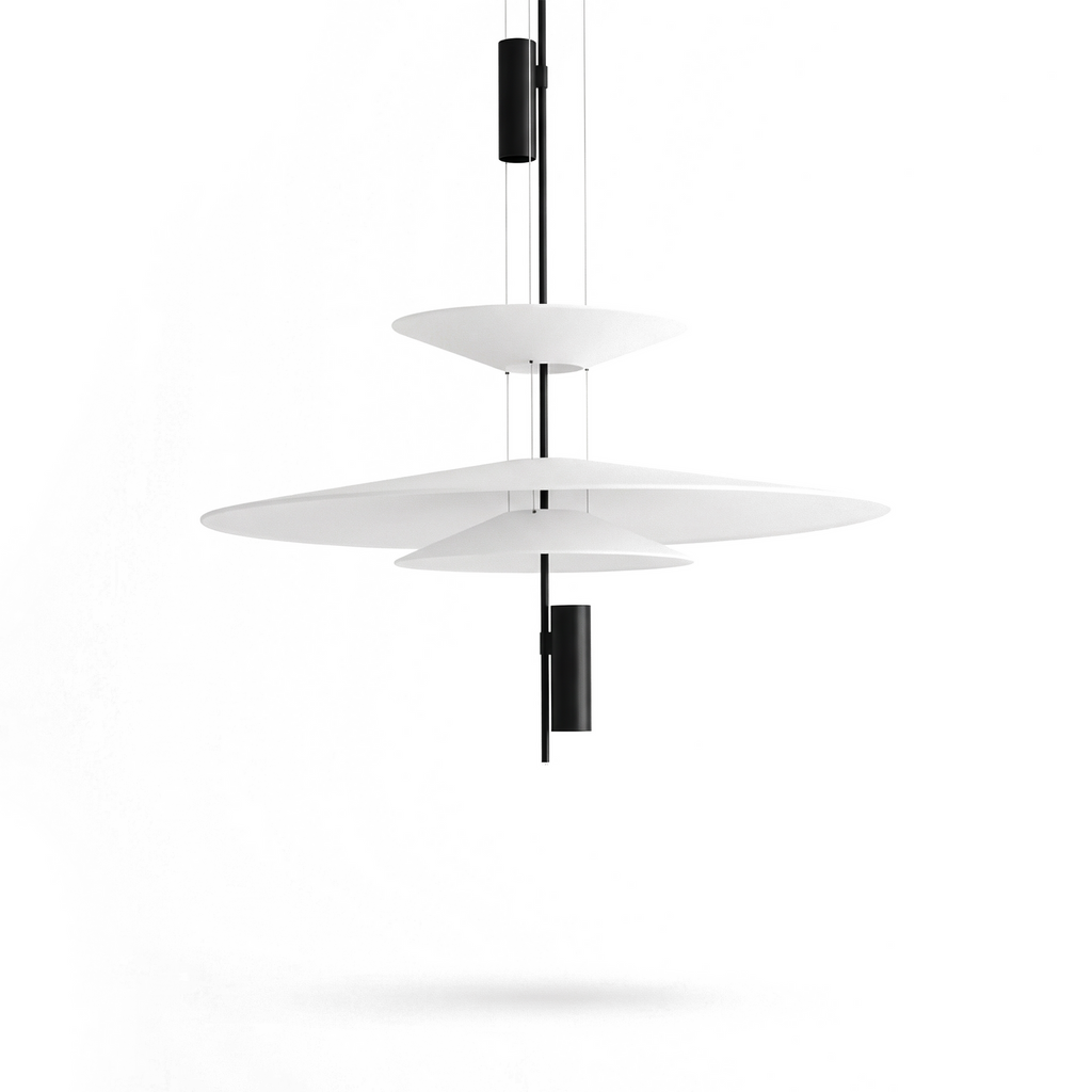 Chic finish acrylic pendant light for refined space-Discs