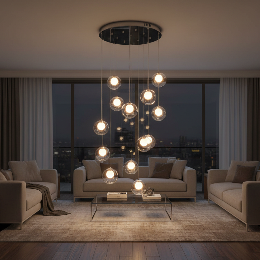 Caeluxa – Art Deco Iron Pendant Light for Dining Room