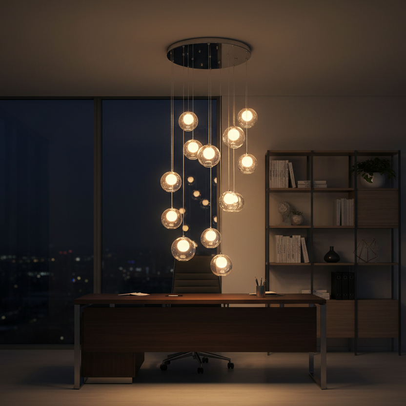 Caeluxa – Art Deco Iron Pendant Light for Dining Room