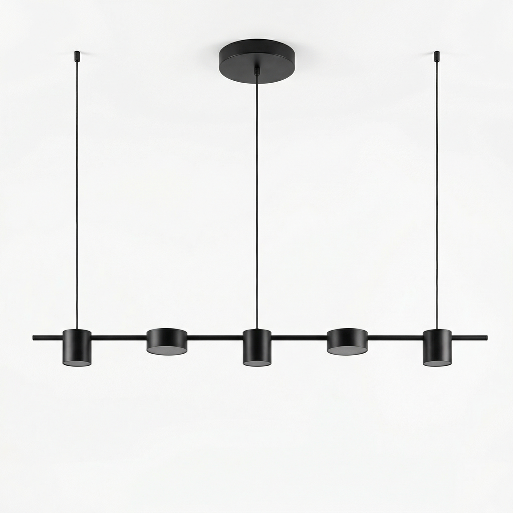 Pendant light metal gold black luminous ambiance -Moderato