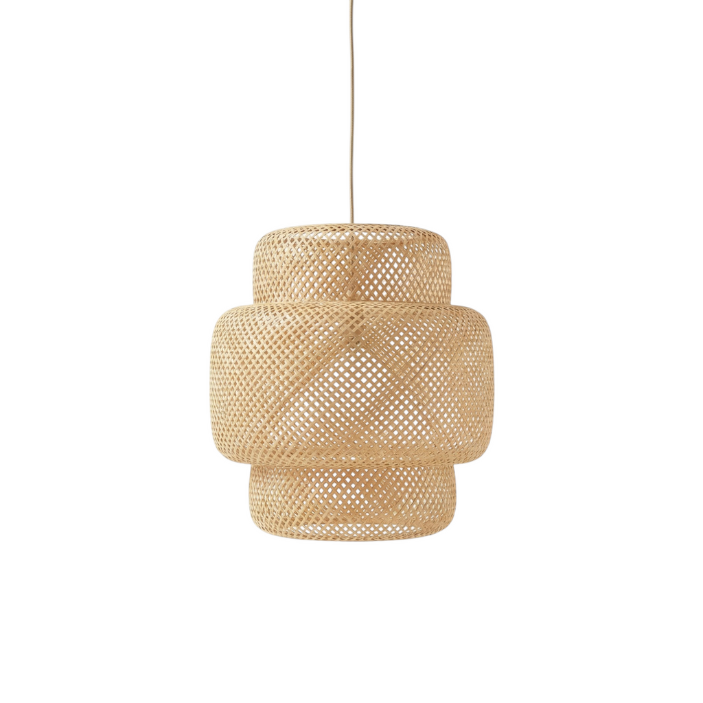 Hand knitted bamboo hanging lamp exotic style-Zen Bamboo