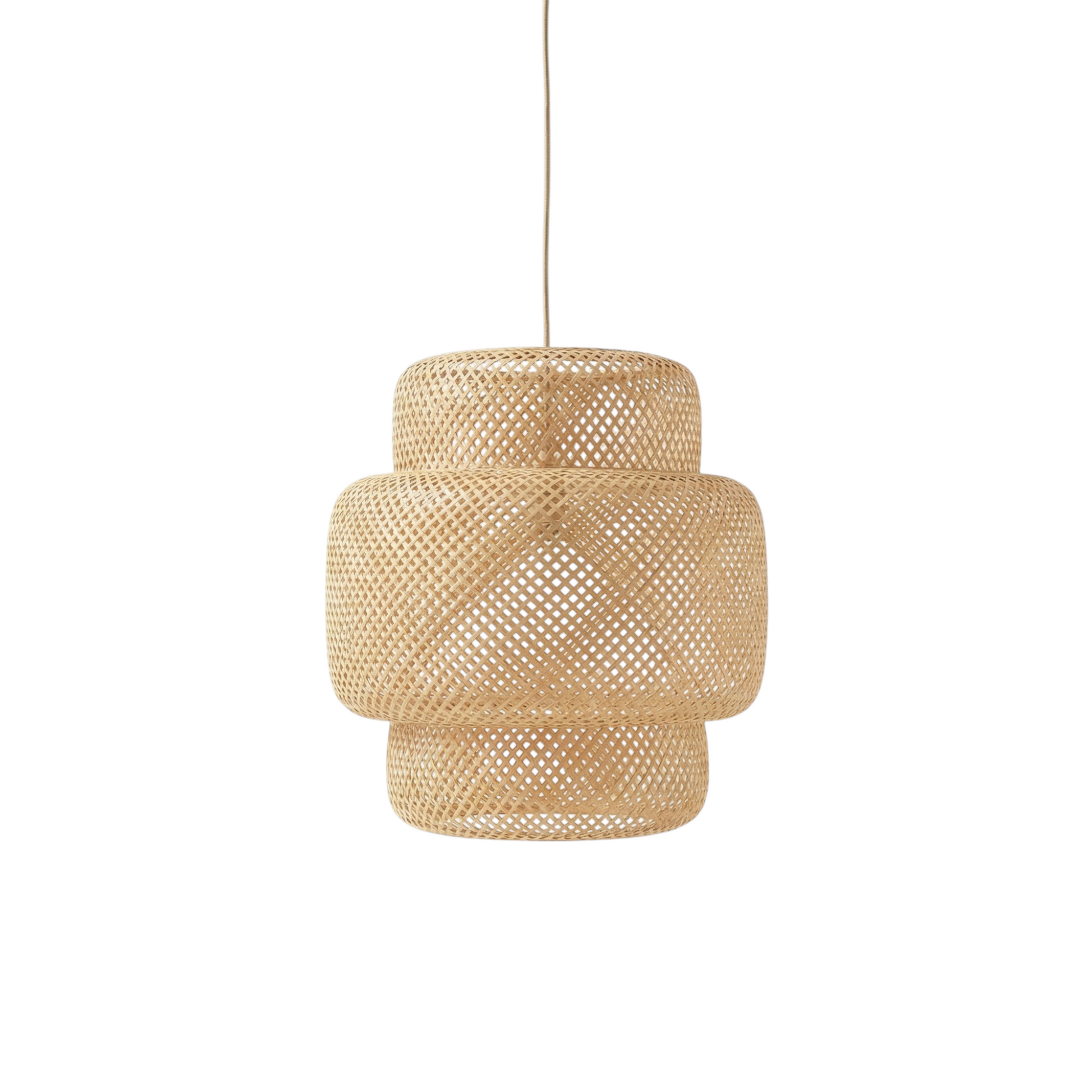 Hand knitted bamboo hanging lamp exotic style-Zen Bamboo