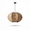 Nordic style bamboo wood pendant light-Calyne