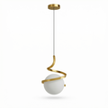 Elegant suspension ambiance deco glass and iron design-Orbia
