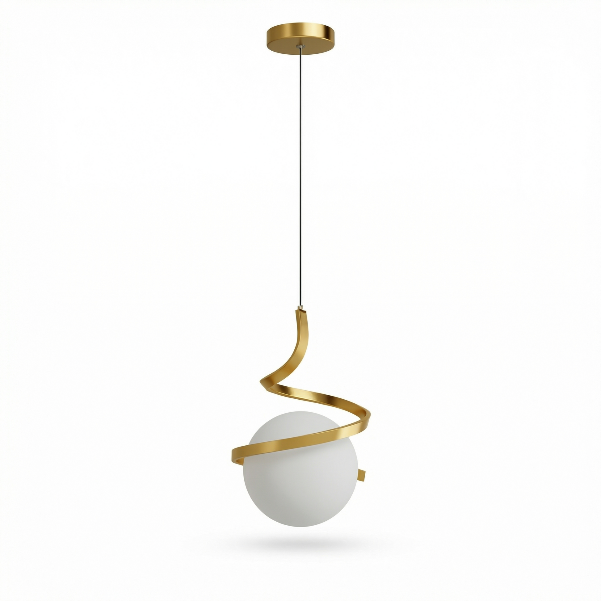 Elegant suspension ambiance deco glass and iron design-Orbia
