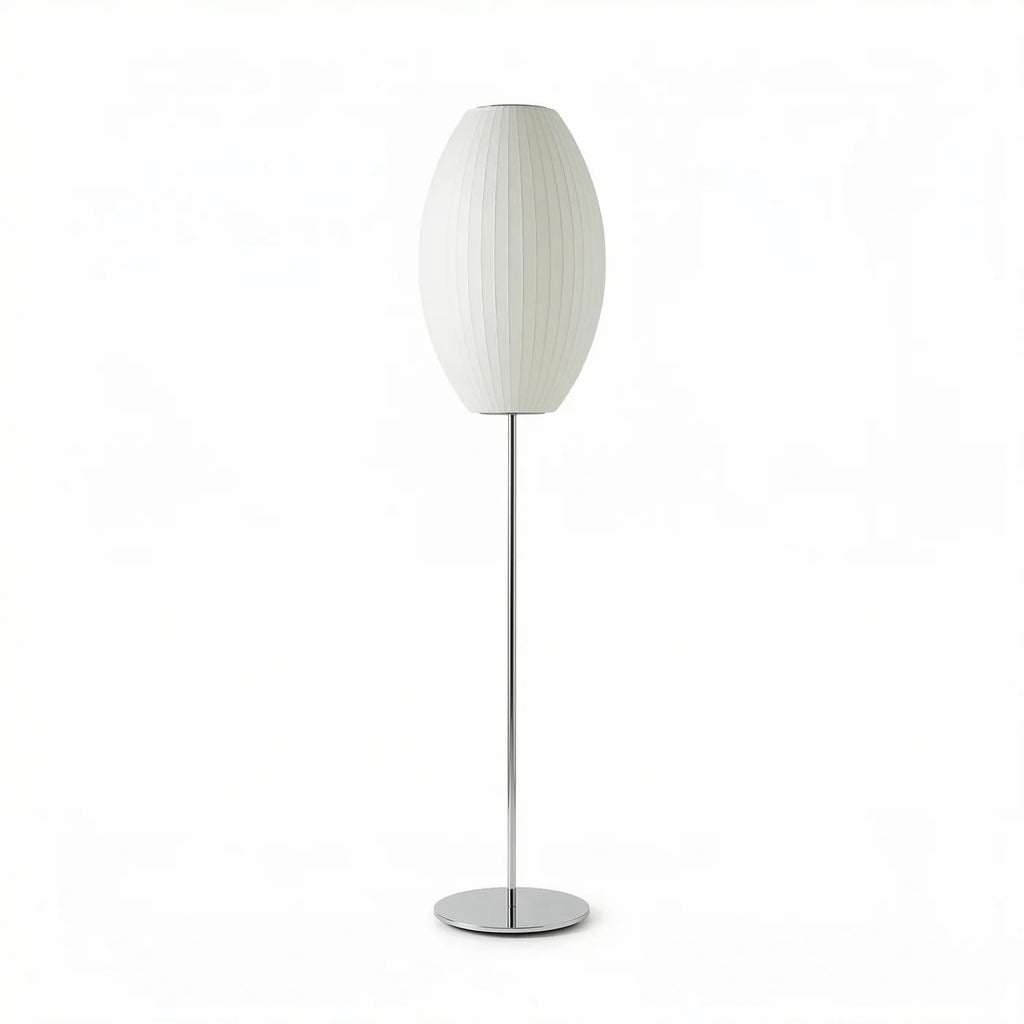 Modern silk floor lamp for living room – Sericéa
