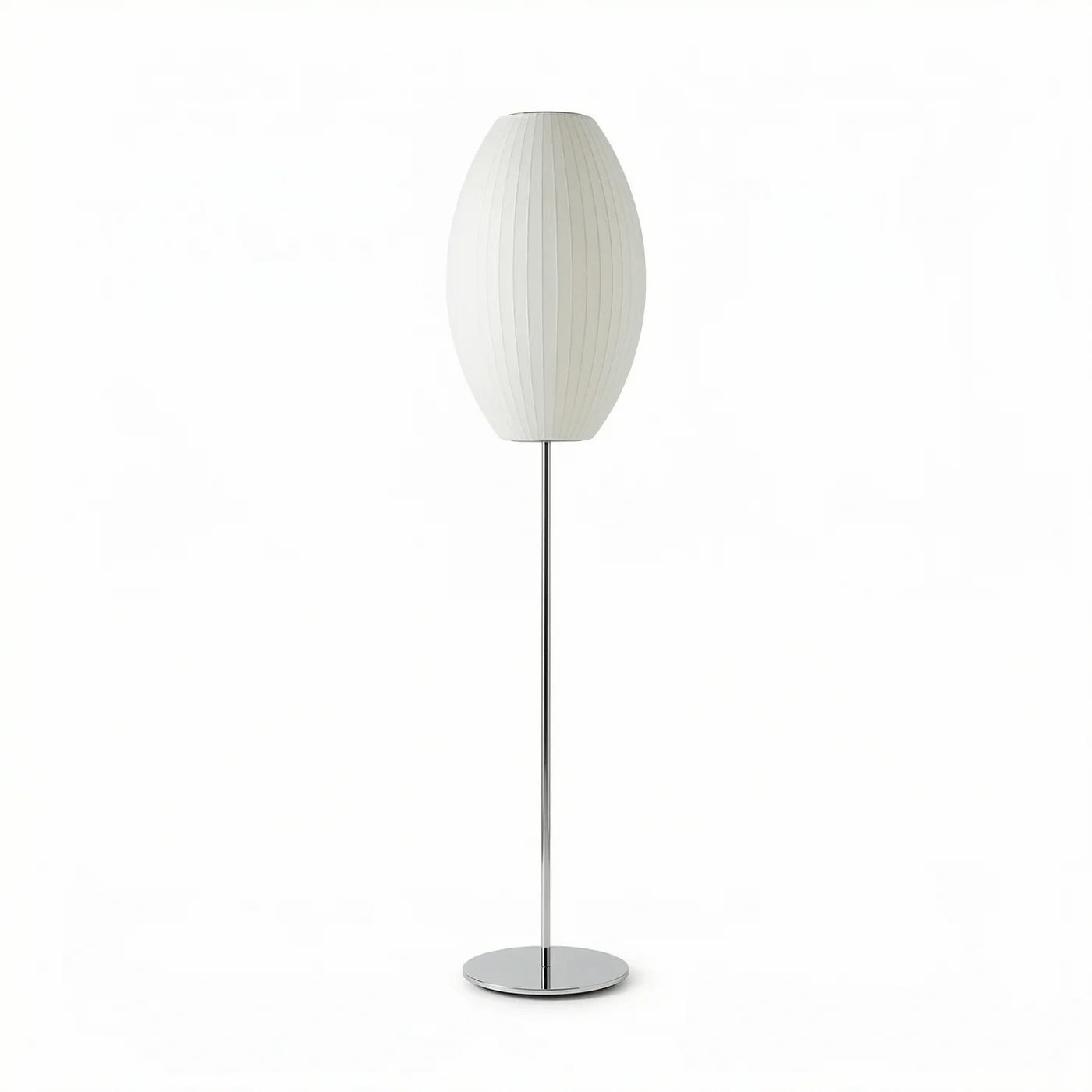 Modern silk floor lamp for living room – Sericéa