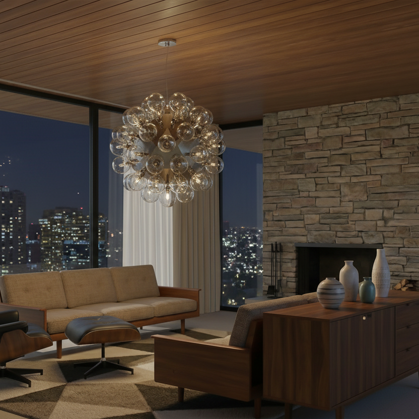 Bulle – Modern Pendant Light with Adjustable Glass Bubbles