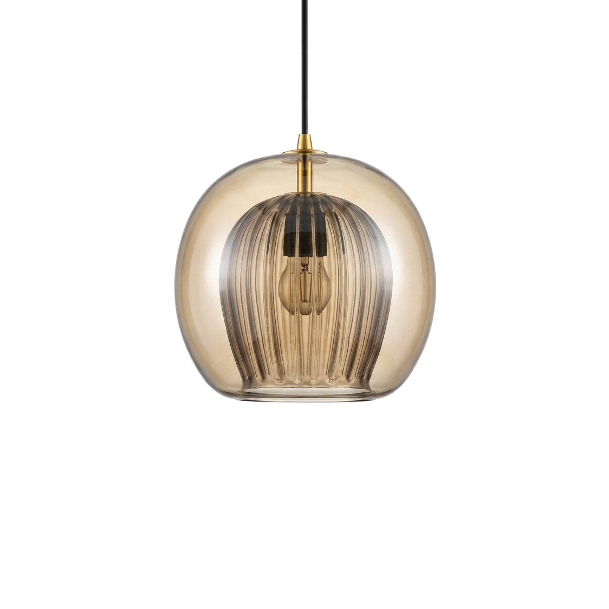 Painted glass pendant light led lighting natural design-Crystalline Beehive