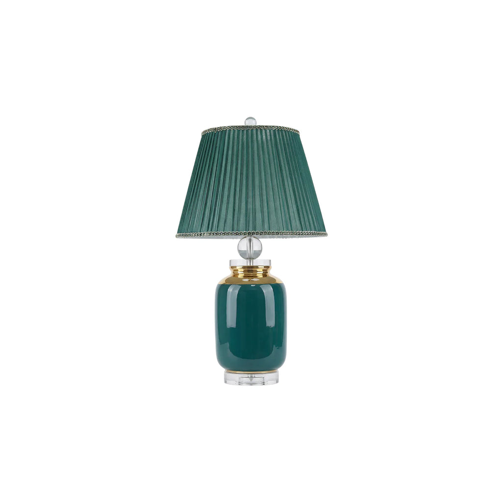 Elegant Metallic Table Lamp Emerald Green Color – Emeraudia