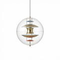 Led sphere pendant light metallic finish contemporary ambiance-Orbital Harmony